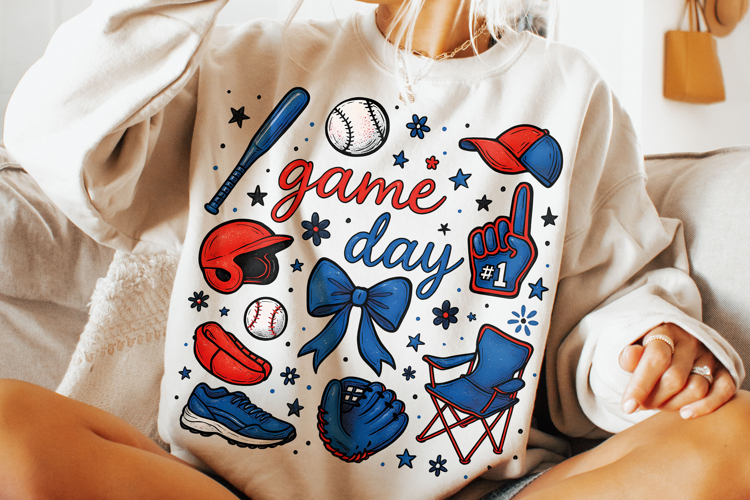 Baseball PNG Sublimation, Baseball Coquette PNG, Game Day