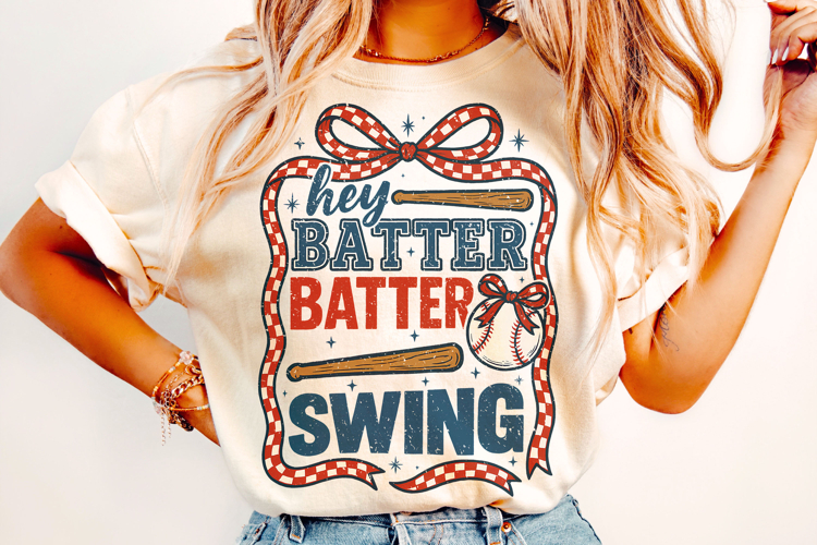 Baseball Batter Batter Swing PNG, Baseball Coquette PNG