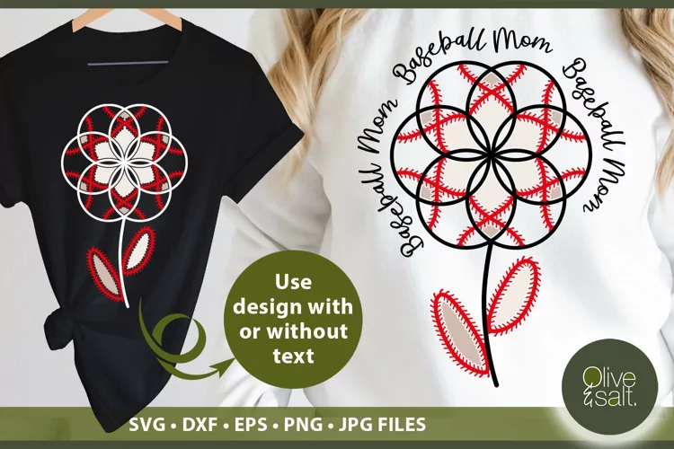 Baseball Mom SVG | Floral Baseball Cut File | Baseball Shirt