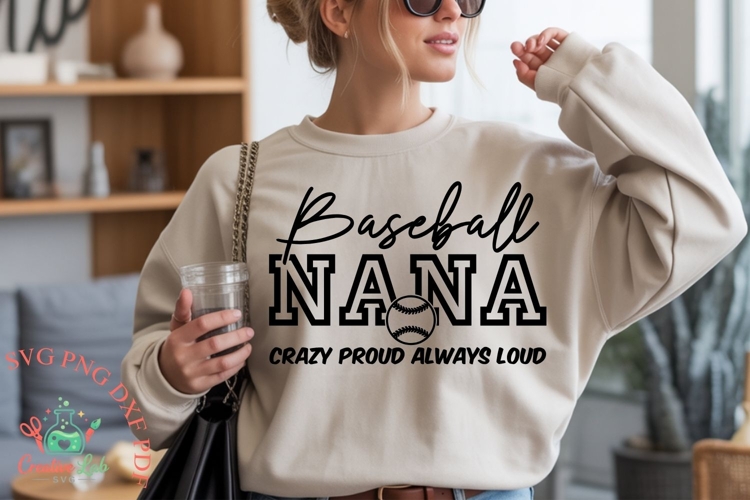Loud And Proud Baseball Nana SVG, Baseball Nana SVG, PNG