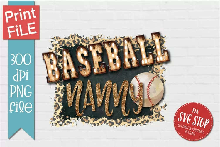 Baseball Nanny Sublimation PNG | Team Shirt Printable