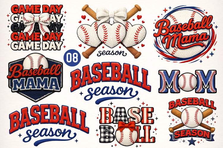 Baseball PNG, Faux Yarn Baseball PNG, Baseball Mama PNG,