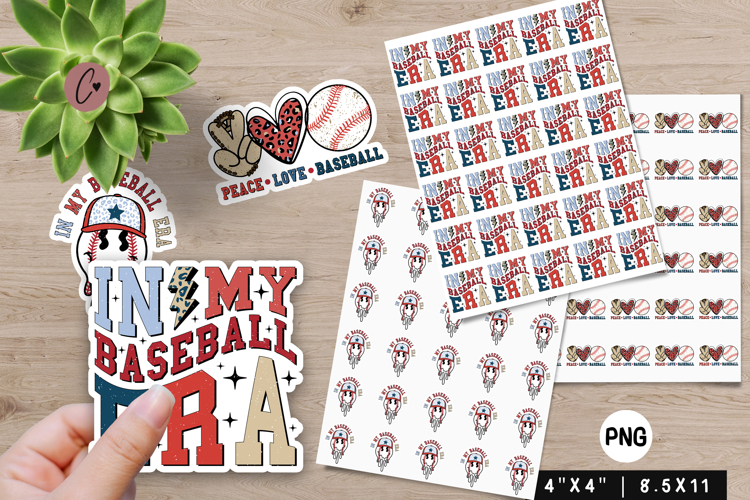 Retro Baseball Stickers | Baseball PNG