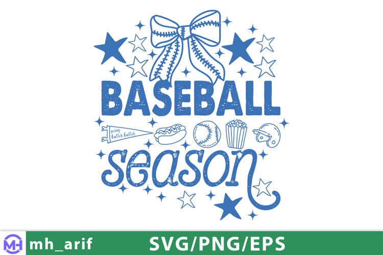 Baseball Season Hand-Drawn SVG Design