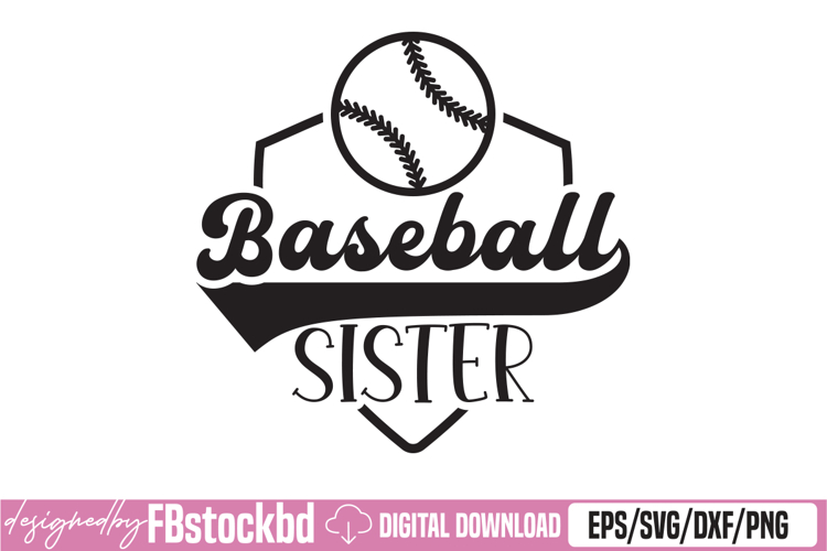 Baseball sister svg design