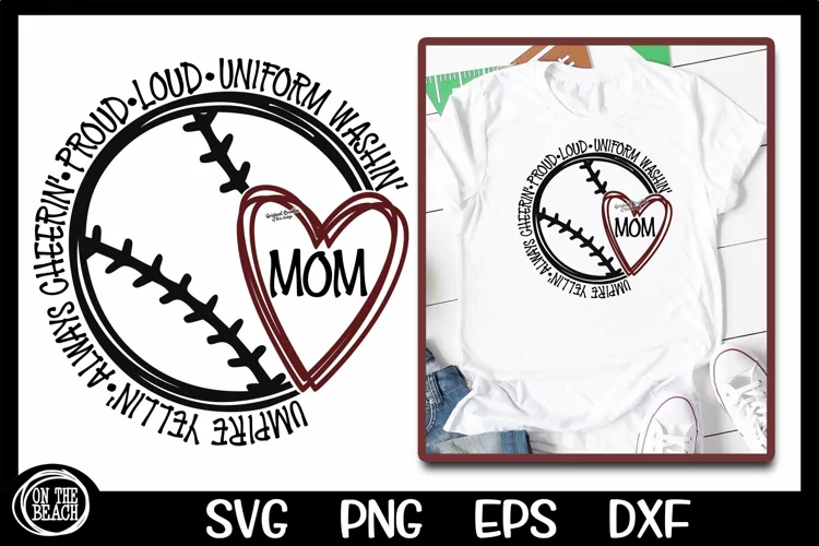Baseball - Softball - Mom - Words SVG Cutting Sublimation