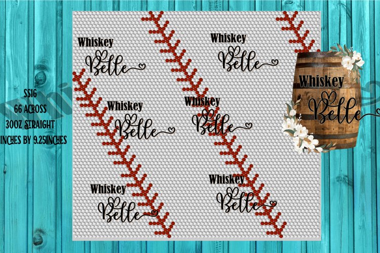 Baseball 30oz Rhinestone Pattern