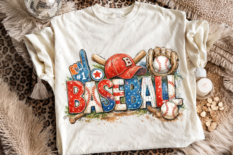 Watercolor Baseball PNG, Baseball Mom PNG, Game Day, Sports