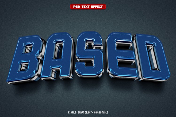 Based 3D editable text effect example image 1