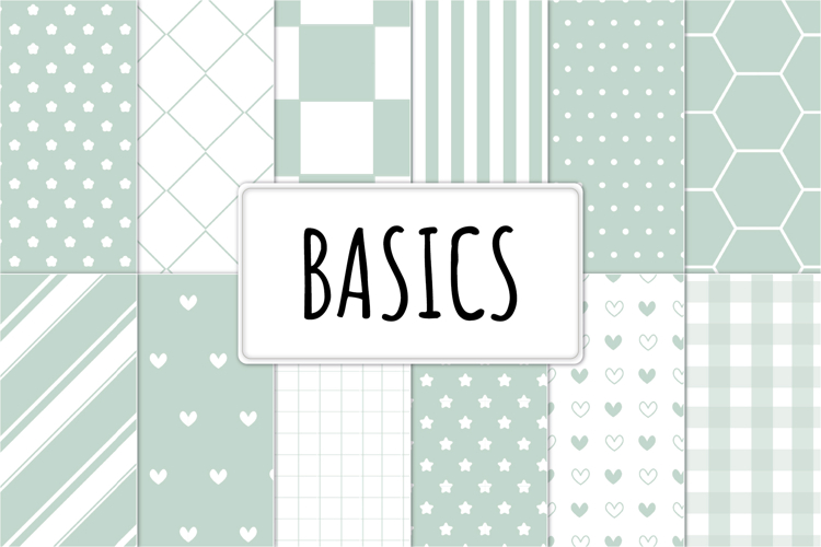 Mint Green Digital Paper Pack | 12 JPG Backgrounds