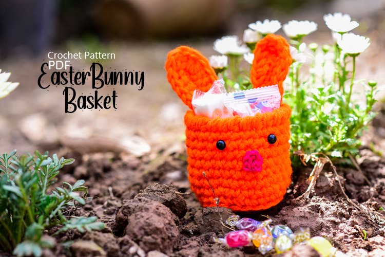 Rabbit Basket Crochet Pattern - Easter