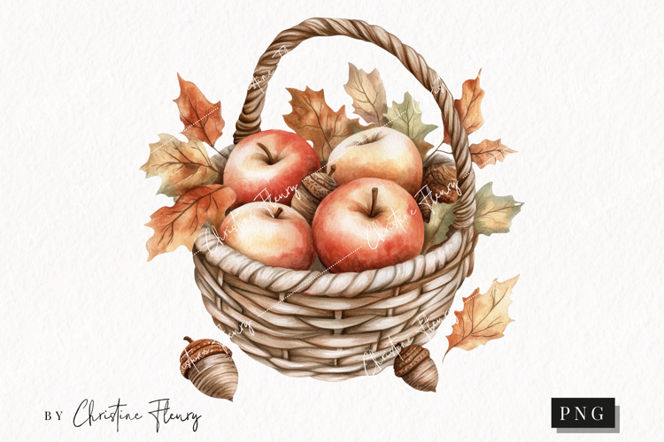 Cozy Halloween Apple Basket | Halloween PNG