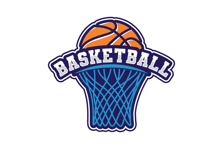 Basketball sport logo emblem design vector illustration