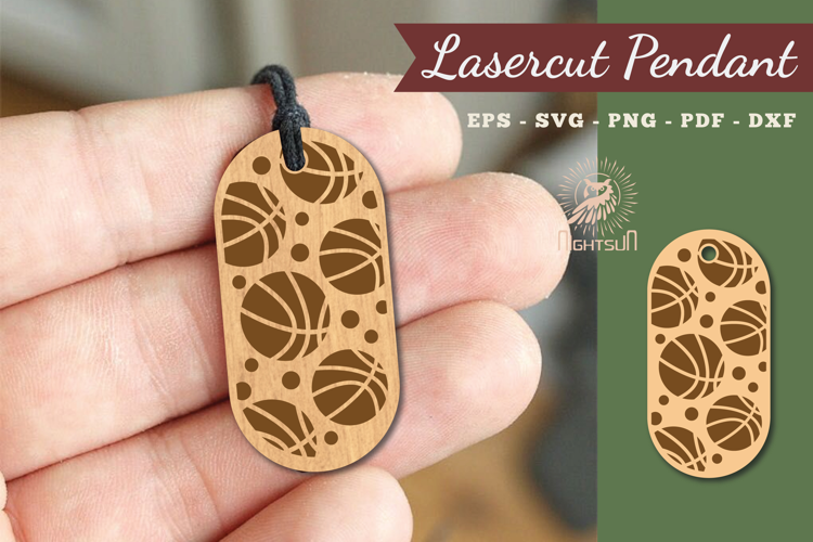 Basketball Lasercut Pendant