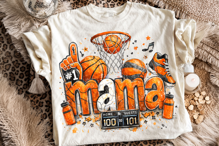 Basketball Mama, Basketball PNG Sublimation Design, Game Day