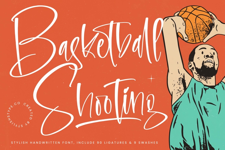 Basketball Shooting - Stylish Handwritten Font