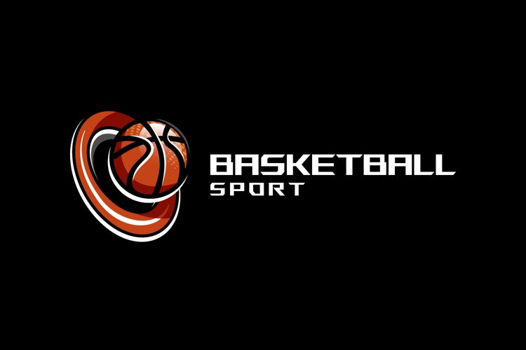 Basketball sports logo template concept design