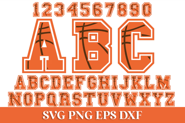 Basketball SVG Alphabet