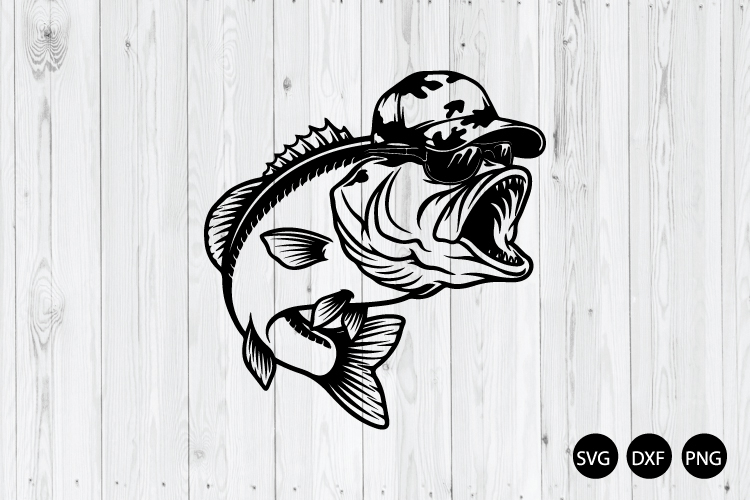 Bass Fishing Silhouette Image 2