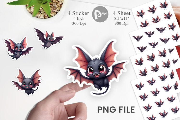 Sticker Bat and Wing Variations