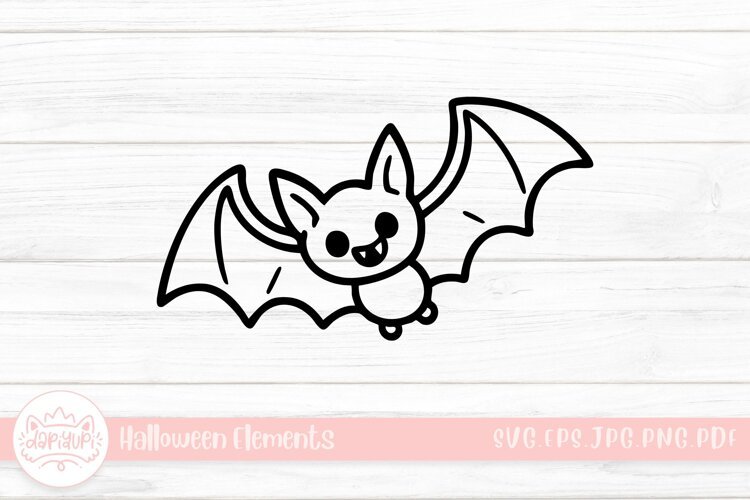 Bat doodle halloween element example image 1