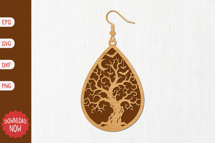 Halloween Bat Earring SVG