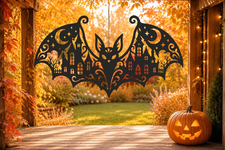 Halloween Window Silhouette Image 14