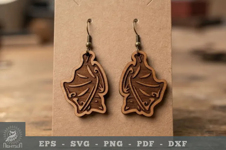 Bat Lasercut Earring