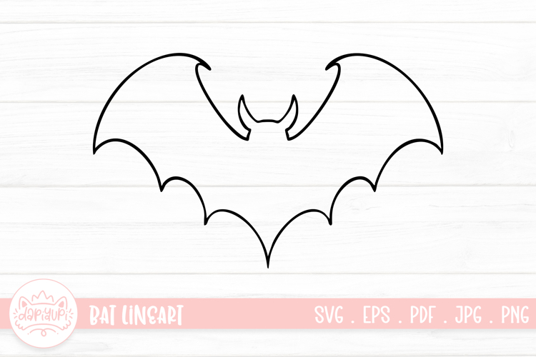 Bat Lineart SVG Cut File