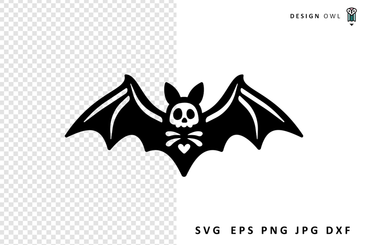Halloween Bat Skeleton SVG