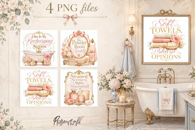 Coquette Bathroom Quotes | Romantic Bathroom Sayings