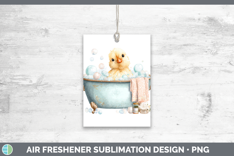 Chicken Bathtub Air Freshener Sublimation Design