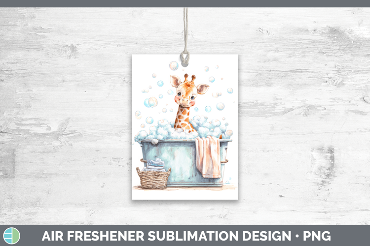 Giraffe Bathtub Air Freshener Sublimation Design