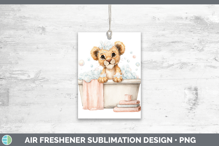 Lion Bathtub Air Freshener Sublimation Design