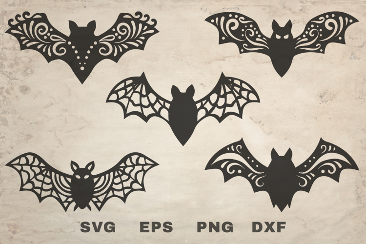Intricate Gothic Bats SVG