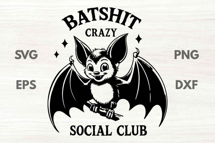 Crazy Cute bat SVG