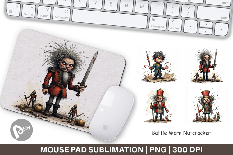 Mouse Pad Battle Worn Nutcracker
