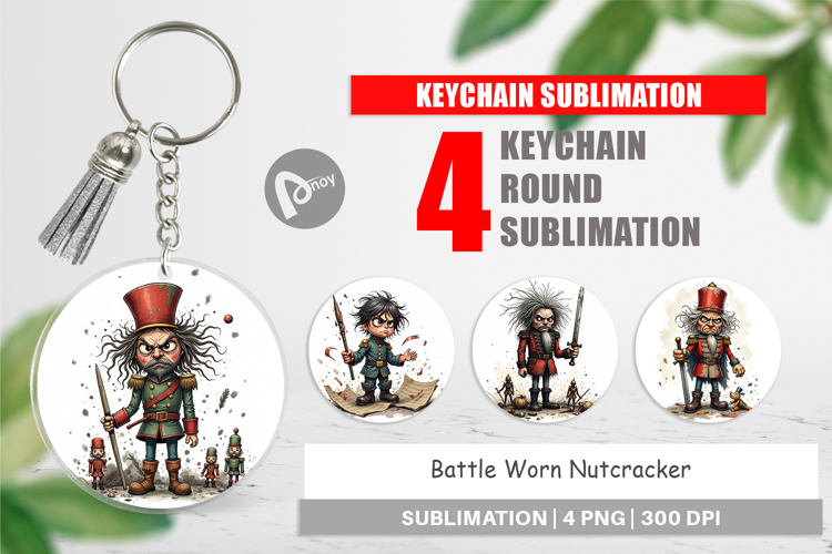Keychain Battle Worn Nutcracker