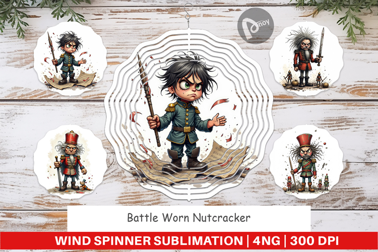 Wind Spinner Battle Worn Nutcracker