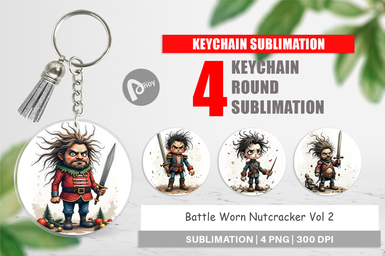 Keychain Battle Worn Nutcracker