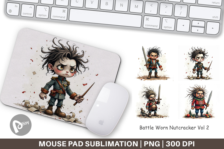 Mouse Pad Battle Worn Nutcracker
