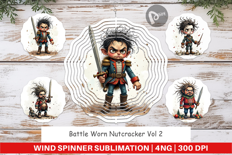 Wind Spinner Battle Worn Nutcracker