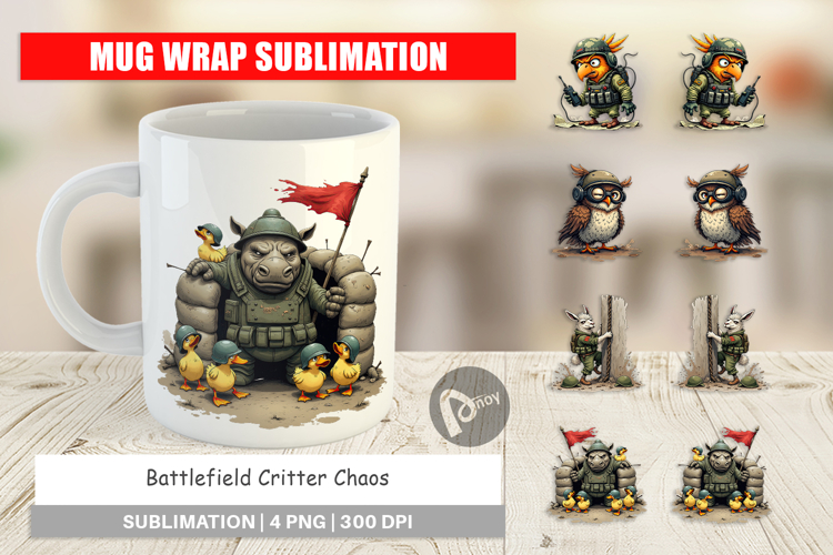 Mug Wrap Battlefield Critters