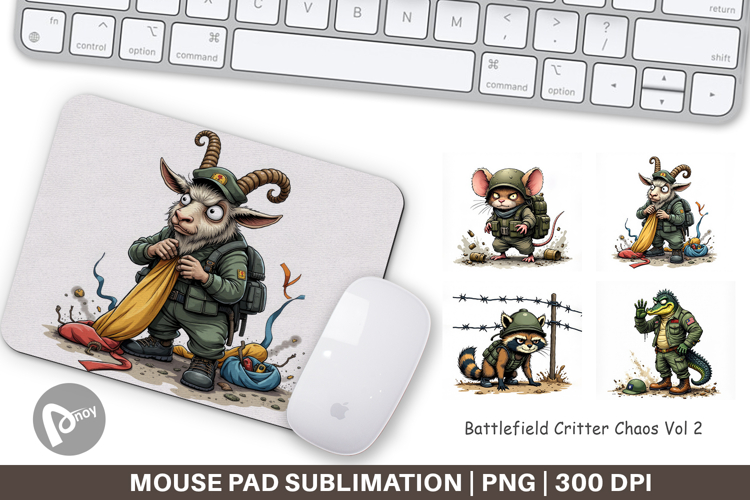 Mouse Pad Battlefield Critters example image 1