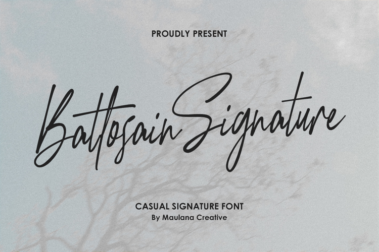 Battosain Signature Modern Handcrafted Script Font