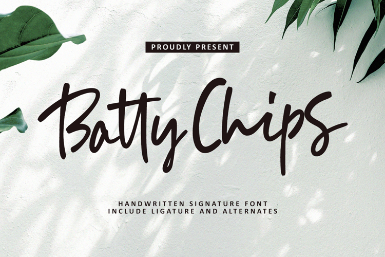 Batty Chips Handwritten Signature Font