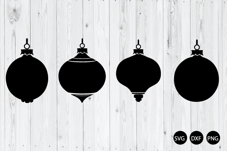 Christmas Bauble Silhouettes SVG, Ornament Outline SVG