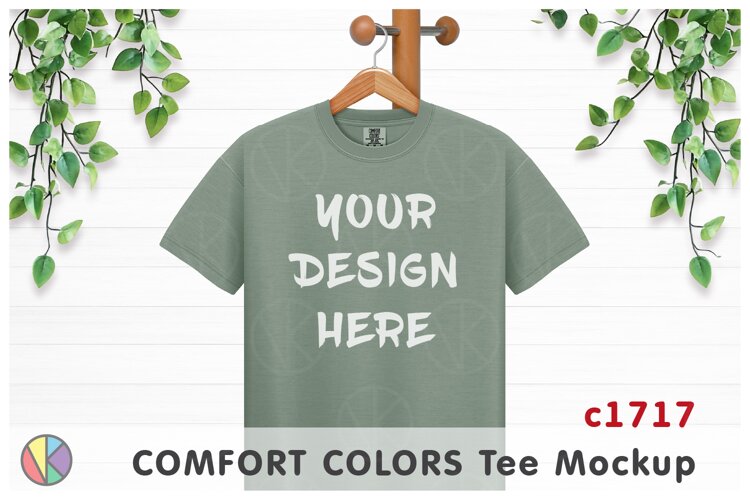 Bay Comfort Colors 1717 T-Shirt Mockup.