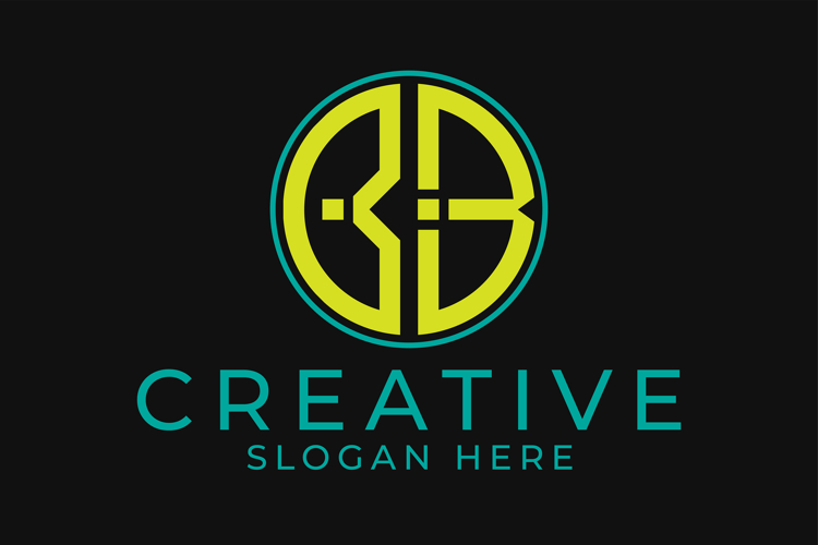 Abstract BB Monogram Circle Logo