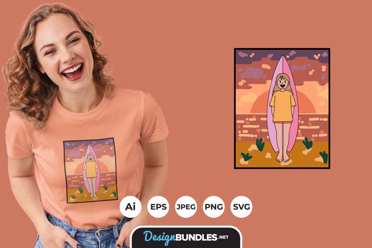 Surfing for T-shirt Design